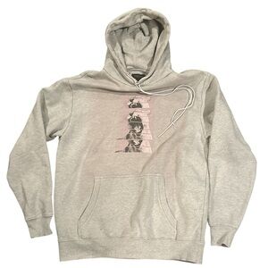 ZANEROBE Long Sleeve‎ Sweatshirt Hoodie Mens M Lion Light Grey Rare Streetwear